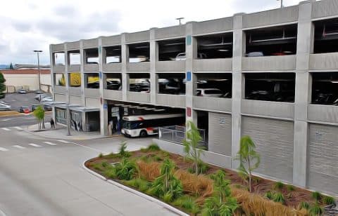 Multi-level concrete parking structure