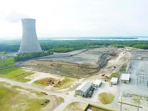Power plant cooling tower and site work