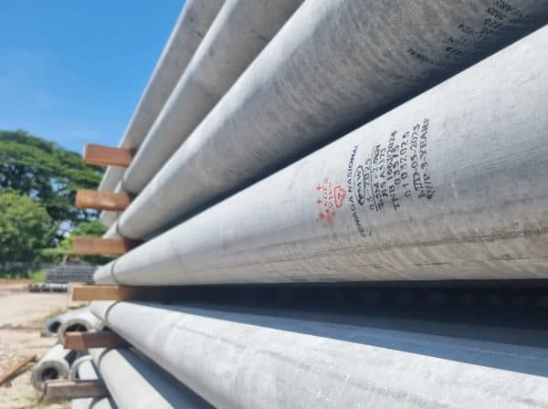 Stacked concrete utility pipe